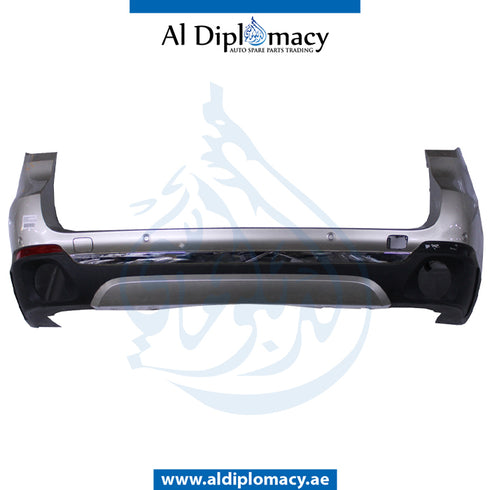 Rear Bumper, WITH SENSOR Hole, COMPLETE for BMW X5 Series F15 (2013-2018) models, Part Number UN-51127390000-CO